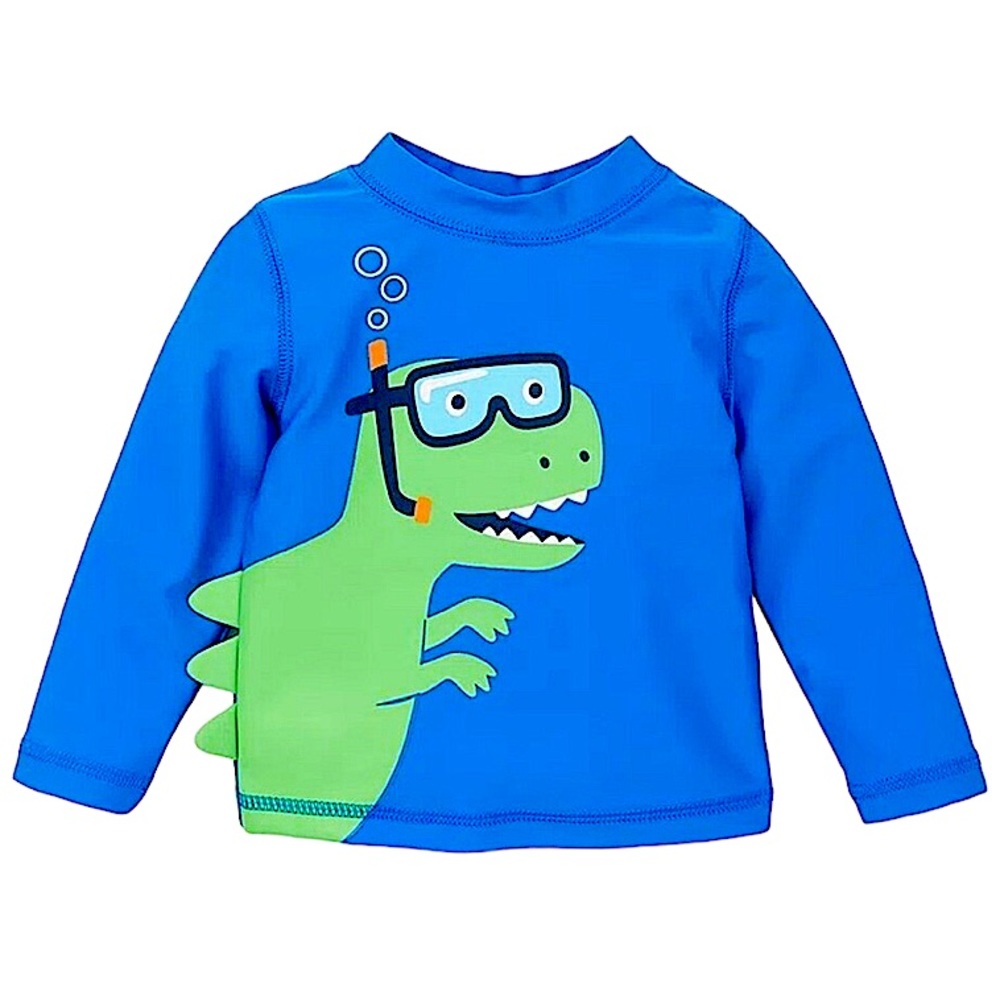 LITTLE ME: NWT Dinosaur 3D Rash-Guard Shirt -Size 24 Months